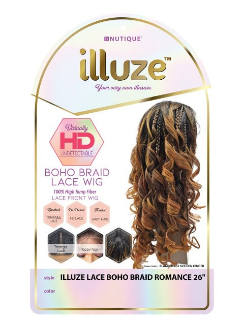 Nutique Illuze Virtually Undetectable Glueless HD Lace Wig - BOHO BRAID ROMANCE 26"