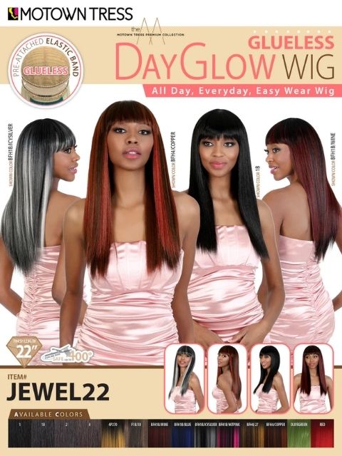 Motown Tress Premium Collection Day Glow Wig - JEWEL22