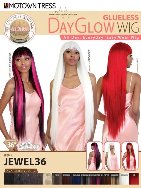 Motown Tress Premium Collection Day Glow Wig - JEWEL36