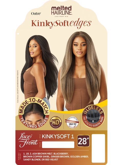 Outre Melted Hairline Kinky Soft Edges Lace Front Wig - KINKYSOFT 1"