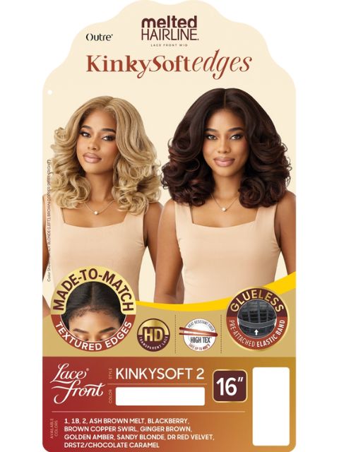 Outre Melted Hairline Kinky Soft Edges Lace Front Wig - KINKYSOFT 2"