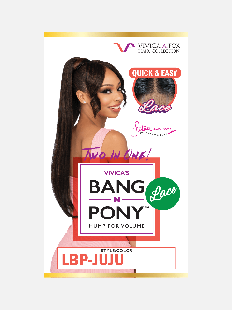Vivica A Fox Bang & Pony Hair Pieces Lace Bang Pony- LBP-JUJU