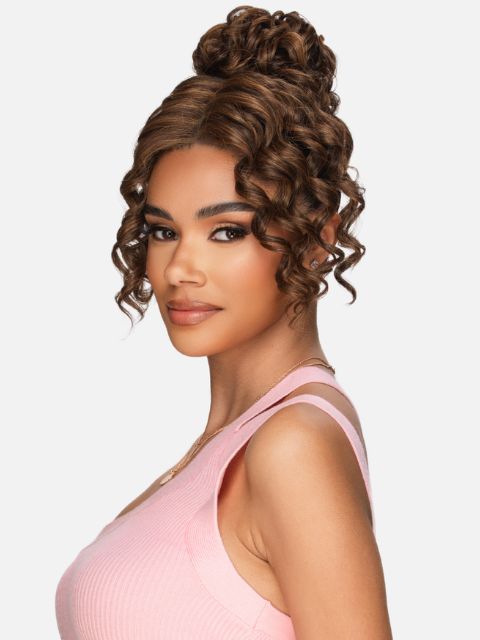 Vivica A Fox Bang & Bun Hair Pieces Lace Bang Pony- LBPB-DIMPLE