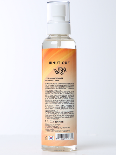 Nutique Leave In Conditioner Wig Sheen Spray 8 FL. OZ (236.58 ML)