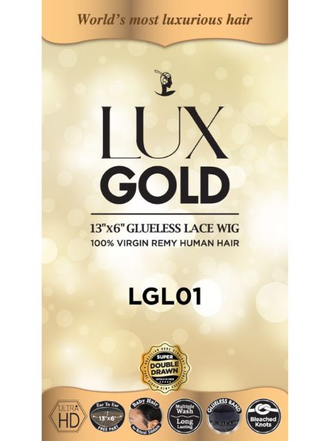 Harlem 125 Lux Gold Remi Human Hair Ultra HD Lace 13X6 Glueless Lace Wig 24" - LGL01