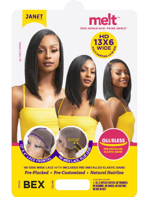 Janet Collection Melt 13x6 Frontal Wide Part Glueless Lace Wig