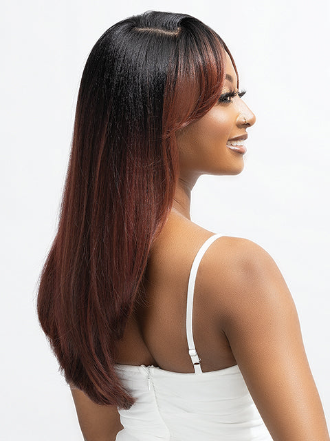 Janet Collection MELT VEIL BANG PRIME UNIMIX HD 360 with 13X6 Frontal Part Glueless BATA Lace Wig