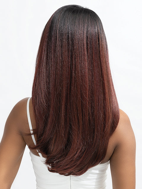 Janet Collection MELT VEIL BANG PRIME UNIMIX HD 360 with 13X6 Frontal Part Glueless BATA Lace Wig