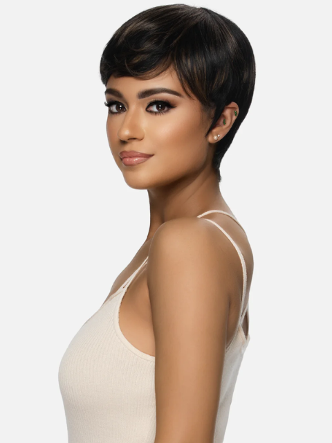 Vivica A Fox Imperial 100% Human Hair Pure Comfort Cap Full Wig -MIA