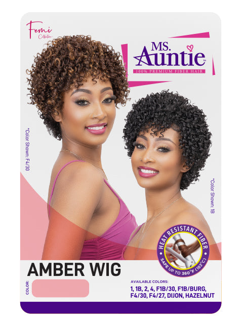 Femi Collection MS. AUNTIE 100% Premium Fiber AMBER Wig
