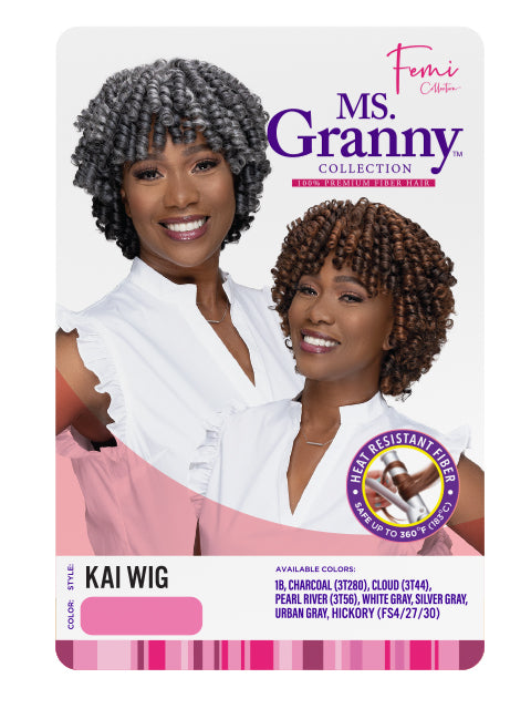 Femi Collection MS. Granny Collection 100% Premium fiber Wig- KAI
