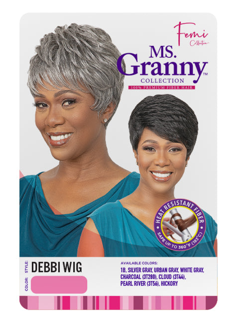 Femi Collection MS. Granny Collection 100% Premium fiber DEBBI Wig