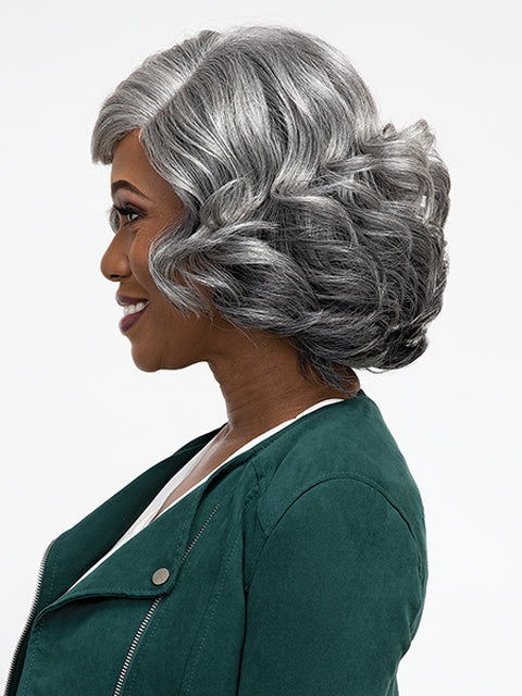 Femi Collection MS. Granny Collection 100% Premium fiber Deep Part Wig- ADELE