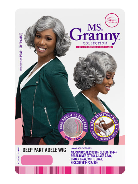 Femi Collection MS. Granny Collection 100% Premium fiber Deep Part Wig- ADELE