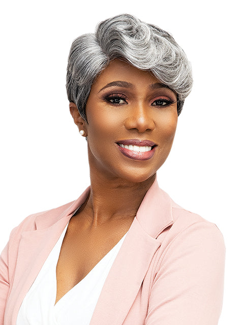 Femi Collection MS. Granny Collection 100% Premium fiber Deep Part Wig - ANNE