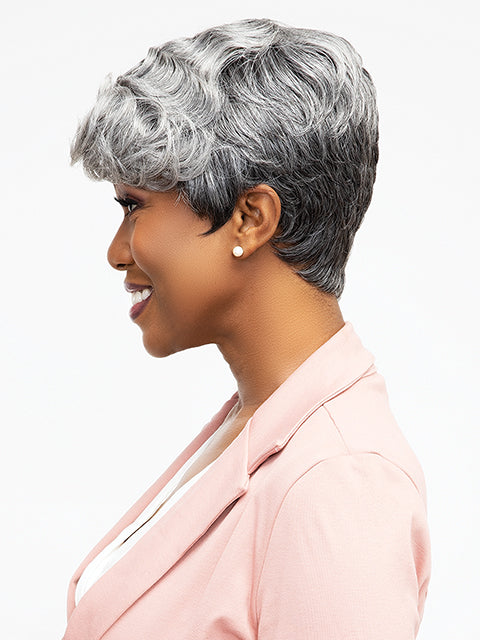 Femi Collection MS. Granny Collection 100% Premium fiber Deep Part Wig - ANNE