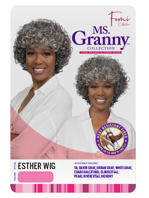 Femi Collection MS. Granny Collection 100% Premium fiber ESTHER Wig