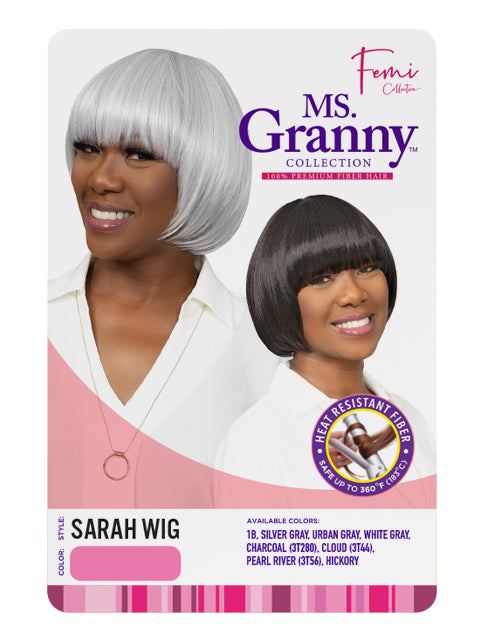 Femi Collection MS. Granny Collection 100% Premium fiber Wig-SARAH