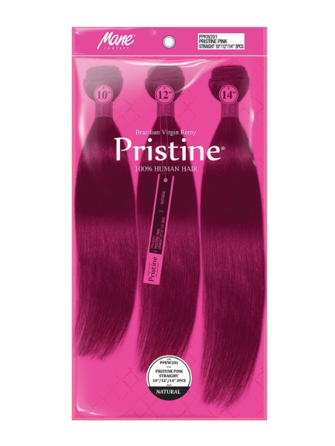 Mane Concept Pristine Pink Brazilian Human Hair STRAIGHT Weave 3pc (PPKW2)