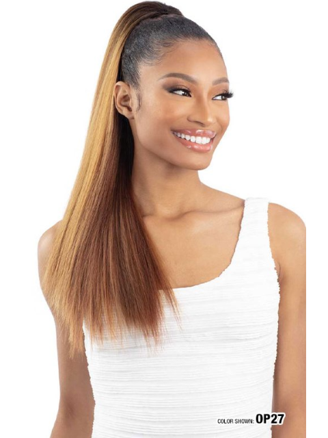 Shake N Go Que Drawstring Ponytail- Q-STRAIGHT 20"