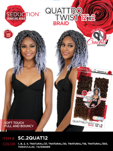 Seduction Signature Braid 2X QUATTRO TWIST 12 Crochet Braid SC.2QUAT12 ...