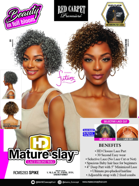 Mane Concept Red Carpet HD MatureSlay Lace Front Wig - RCMS283 SPIKE