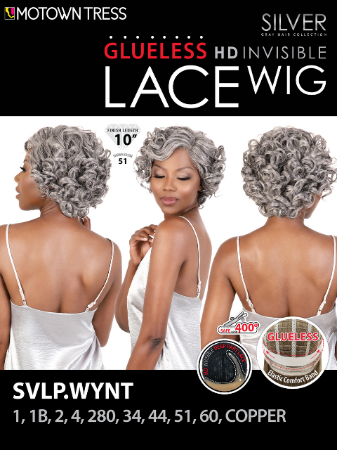 Motown Tress Silver Gray Hair Glueless HD Lace Wig - SVLP.WYNT