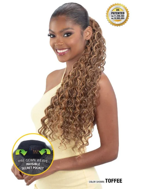 Shake N Go Organique Secret Pocket PonyPro- SPANISH CURL 26" Ponytail