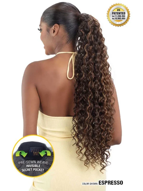 Shake N Go Organique Secret Pocket PonyPro- SPANISH CURL 26" Ponytail