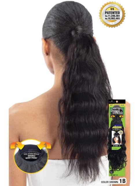 Shake N Go Organique Secret Pocket PonyPro- HH BODY 18" Ponytail