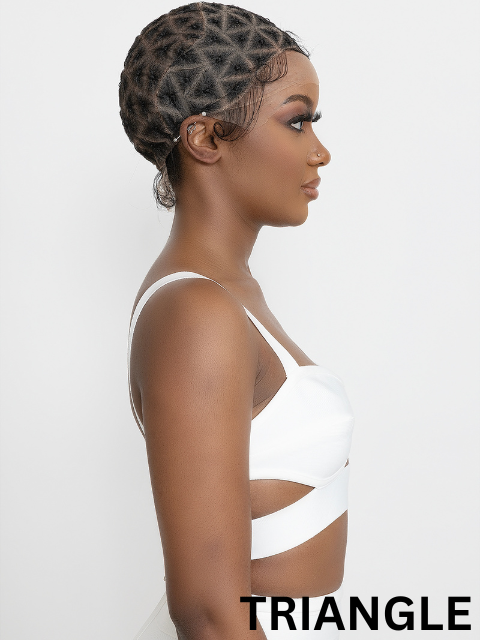 Janet Collection Melt 100% Human Baby Hair with Nuskin Air Lace Crochet Wig Cap