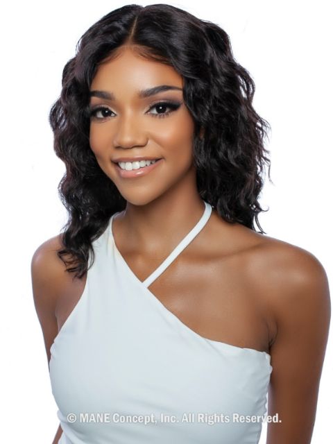 Mane Concept 100% Unprocessed Human Hair Trill HD 13x4 Free Part Lace Front Wig - 11A HD LOOSE DEEP 16" (TRP2103)