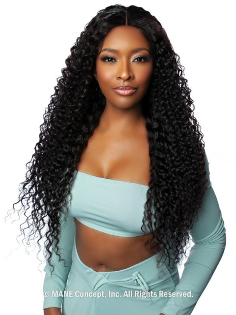 Mane Concept 100% Unprocessed Human Hair Skinlike 11A 13x4 HD Lace Front Wig - TRS2102 WATER WAVE 34"