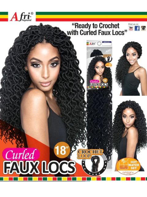 Mane Concept Afri Curled FAUX LOCS 18" Crochet Loop Braid *FINAL SALE *BFCM