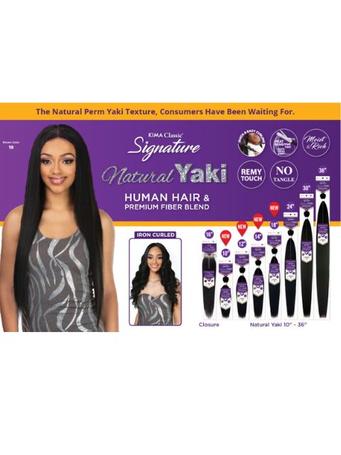 Harlem 125 Kima Classic Human Hair Blend Signature Bundle - NATURAL YAKI (KNY)