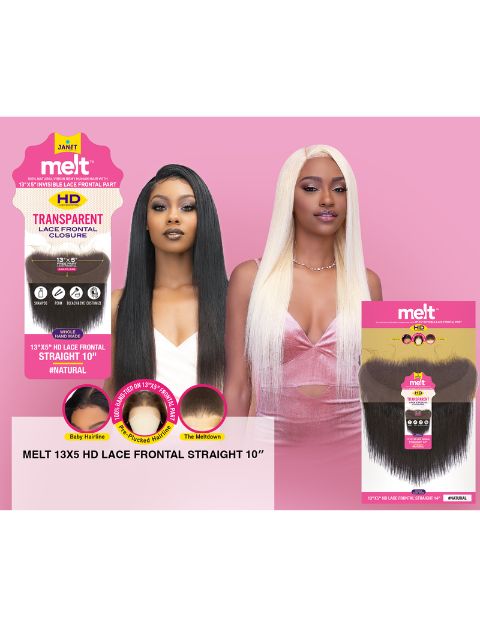 Janet Collection 100% Remi Human Hair HD Melt 13x5 STRAIGHT Lace Frontal Closure MHDS135 *SALE