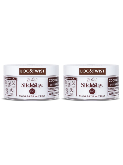 *BOGO DEAL Esha Slick N Slay Loc & Twist + Edge Gel (Coconut Scent)