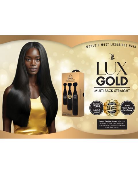 Harlem 125 Premium Human Hair Remy Bundle- LUX GOLD- MULTI PACK STRAIGHT