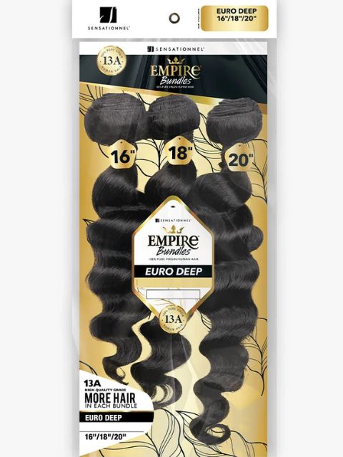 Sensationnel 13A Empire Bundles 100% Human Hair MULTI  EURO DEEP Weave