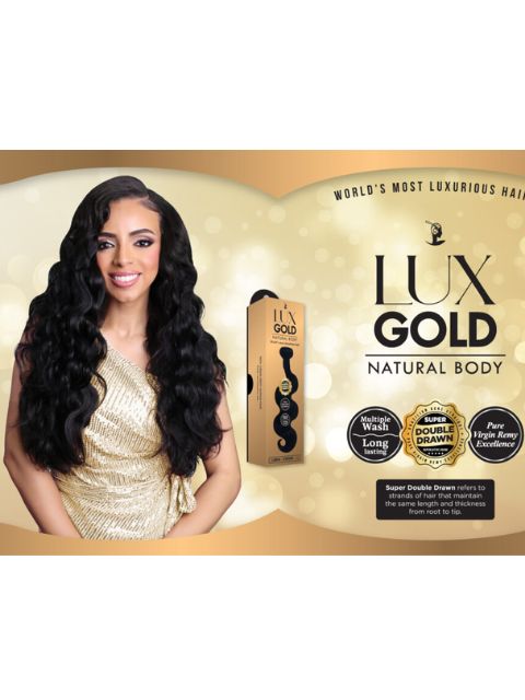 Harlem 125 Premium Human Hair Remy Bundle- LUX GOLD- NATURAL BODY (LGB)