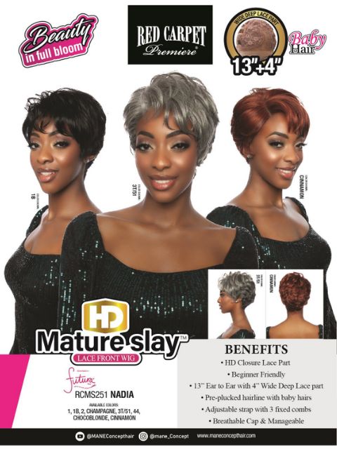 Mane Concept Red Carpet HD MatureSlay Lace Front Wig - RCMS251 NAIDA