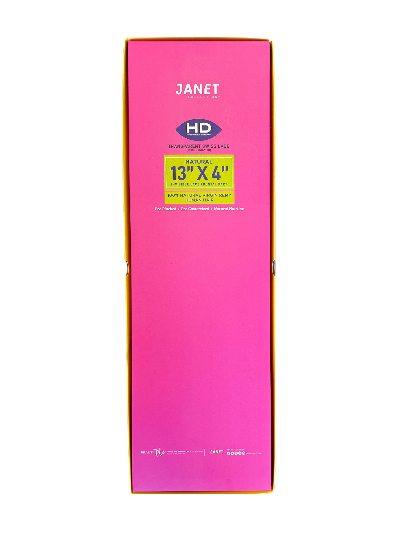 Janet Collection 100% Natural Virgin Remy Human Hair with 13X4 Frontal Part Glueless AIRY STRAIGHT" *MEGA SALE