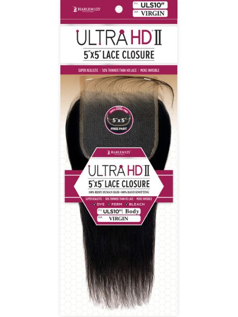 Harlem 125 100% Human Hair Ultra HD II 5"x5" Lace Closure STRAIGHT - ULS