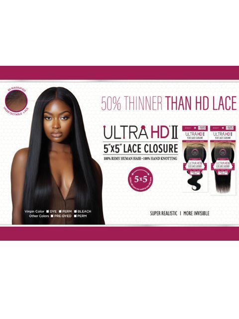 Harlem 125 100% Human Hair Ultra HD II 5"x5" Lace Closure BODY- ULN