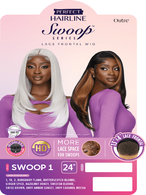 Outre Perfect Hairline Swoop Series HD Transparent Lace Front Wig - SWOOP1