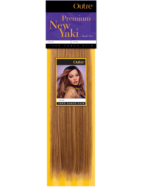 Outre  100% Human Hair New Yaki Weaves- PREMIUM NEW YAKI (8M"16M"18M"20M")