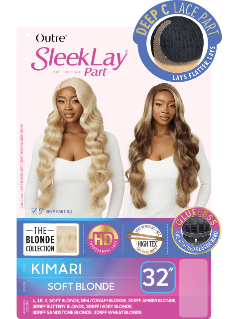 Outre SleekLay Part HD Transparent Deep C Lace Part Wig - KIMARI