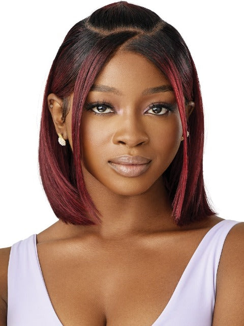 Outre  100% Human Hair Blend Airtied Wig HHB-NATURAL YAKI 12"