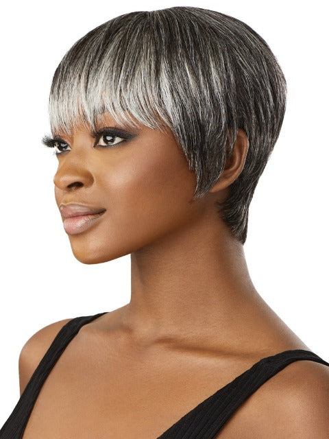 Outre Fab & Fly Gray Glamour 100% Human Hair Wig - ZAIDA