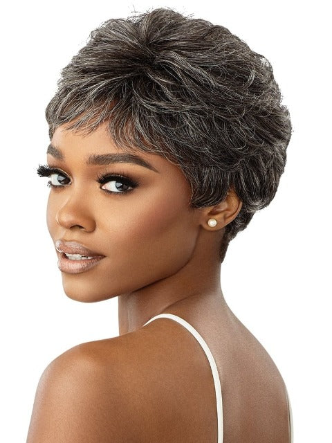 Outre  Fab & Fly Gray Glamour Human Hair Wig - THEODORA